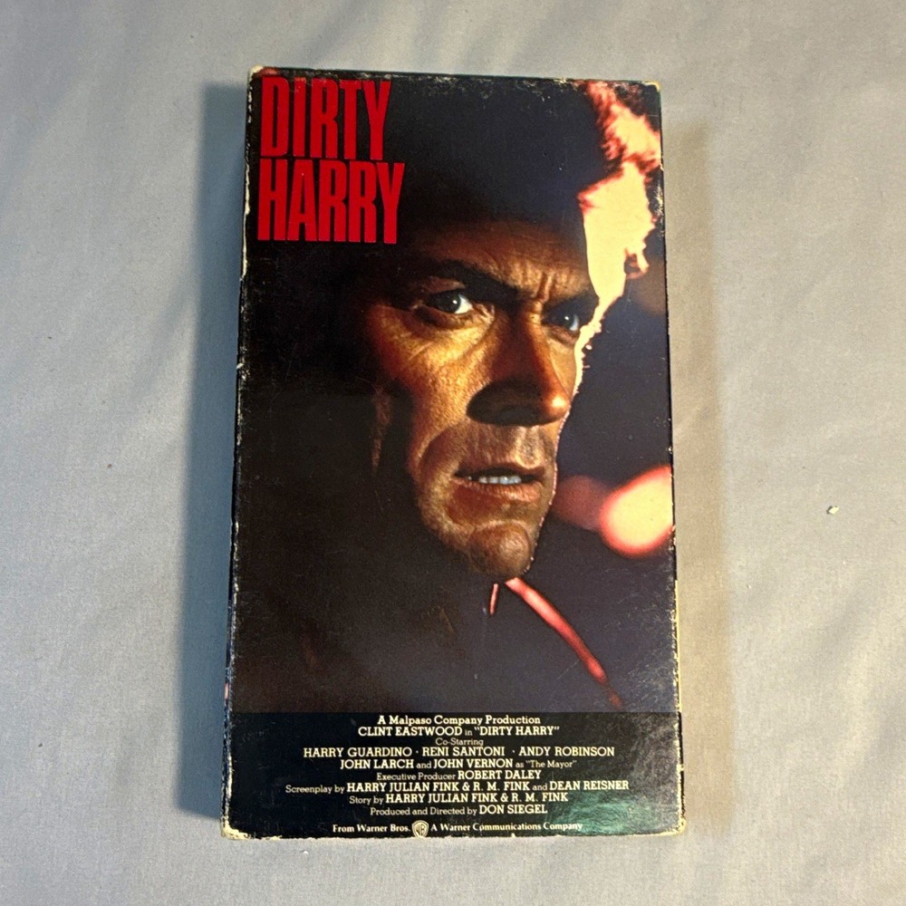 Warner Home Video Dirty Harry VHS NTSC R 1971 Don Siegel Clint Eastwood